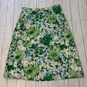 Kit Cornell Cotton Floral A-line Skirt